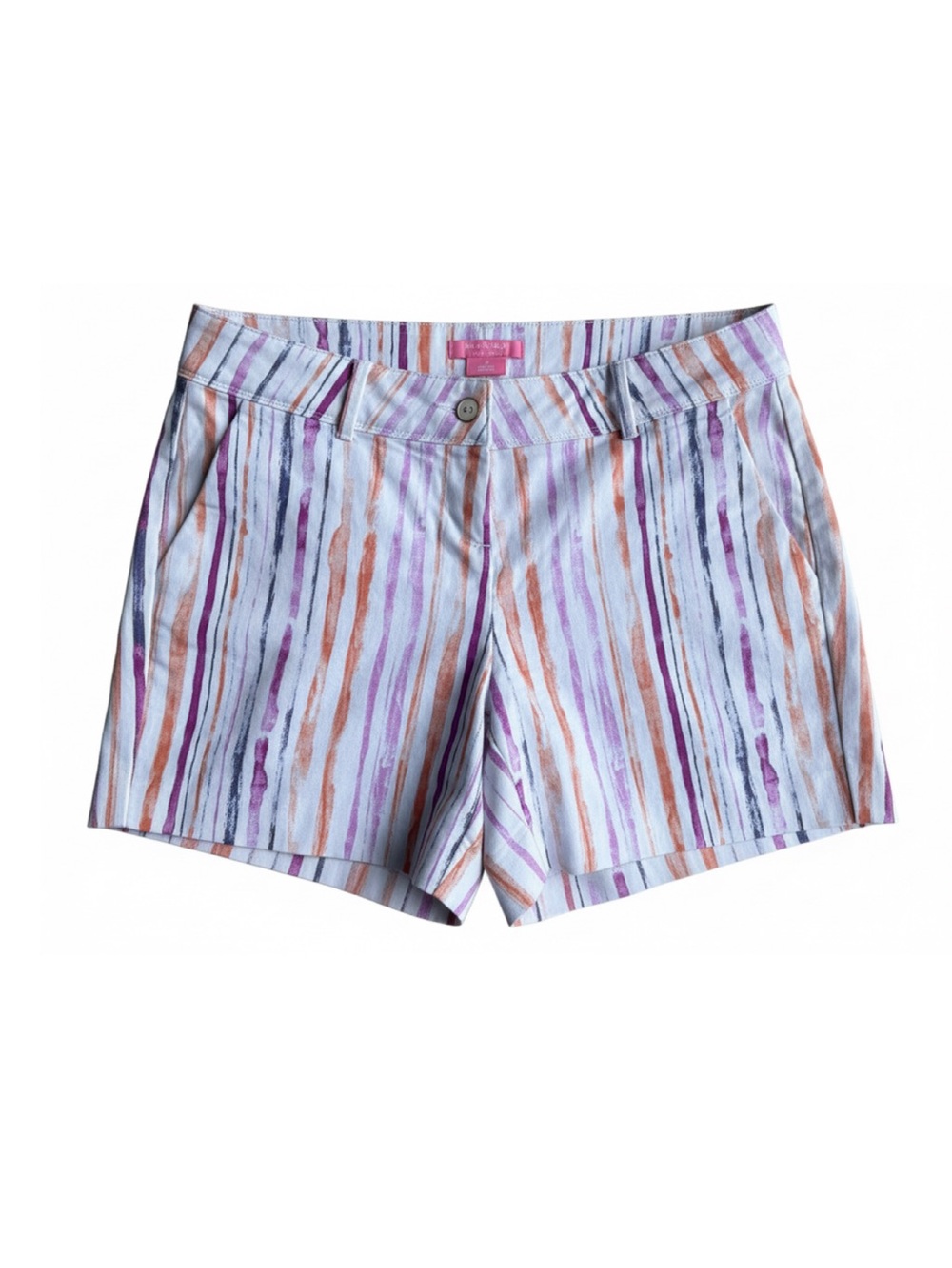 Isaac Mizrahi NY Striped Shorts Womens Size 10 Multicolor Tailored Summer